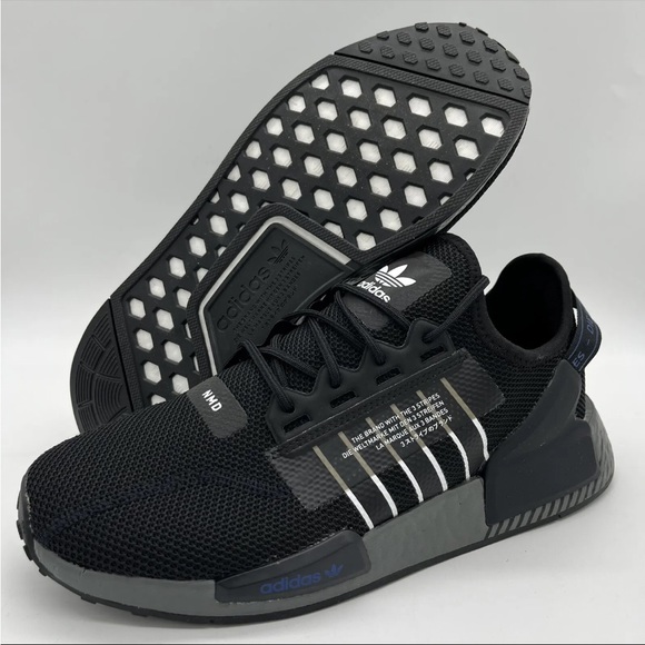Adidas NMD R1 V2 Black White HQ6628 Men's Sneakers Shoes Multi Size NEW - Picture 2 of 7